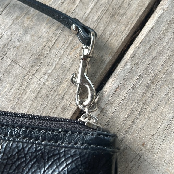 Coach Black Yellow Signature Patchwork Leather Wristlet - Picture 4 of 9